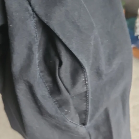 Free People Cotton Blend Pleated Wide-Leg Trousers in Black Size S - Picture 3 of 13